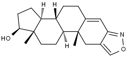 Androst-4-eno[3,2-c]isoxazol-17-ol, (17β)- Struktur