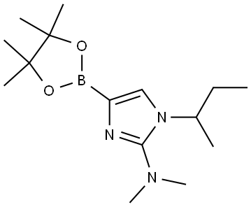 1-(sec-butyl)-N,N-dimethyl-4-(4,4,5,5-tetramethyl-1,3,2-dioxaborolan-2-yl)-1H-imidazol-2-amine Struktur