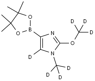 2-(methoxy-d3)-1-(methyl-d3)-4-(4,4,5,5-tetramethyl-1,3,2-dioxaborolan-2-yl)-1H-imidazole-5-d Struktur