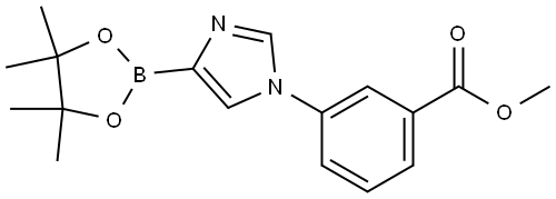 methyl 3-(4-(4,4,5,5-tetramethyl-1,3,2-dioxaborolan-2-yl)-1H-imidazol-1-yl)benzoate Struktur