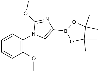 2-methoxy-1-(2-methoxyphenyl)-4-(4,4,5,5-tetramethyl-1,3,2-dioxaborolan-2-yl)-1H-imidazole Struktur