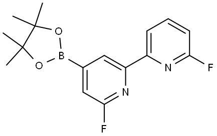 6,6'-difluoro-4-(4,4,5,5-tetramethyl-1,3,2-dioxaborolan-2-yl)-2,2'-bipyridine Struktur