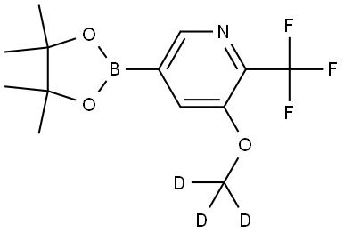 3-(methoxy-d3)-5-(4,4,5,5-tetramethyl-1,3,2-dioxaborolan-2-yl)-2-(trifluoromethyl)pyridine Struktur