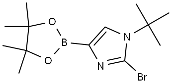 2-bromo-1-(tert-butyl)-4-(4,4,5,5-tetramethyl-1,3,2-dioxaborolan-2-yl)-1H-imidazole Struktur