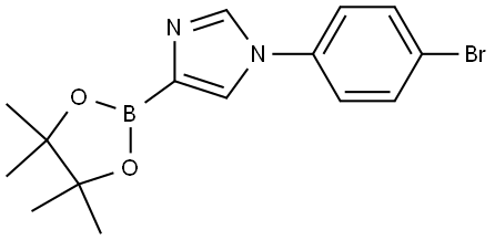 1-(4-bromophenyl)-4-(4,4,5,5-tetramethyl-1,3,2-dioxaborolan-2-yl)-1H-imidazole Struktur