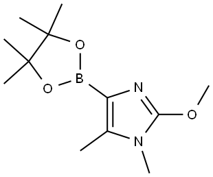 2-methoxy-1,5-dimethyl-4-(4,4,5,5-tetramethyl-1,3,2-dioxaborolan-2-yl)-1H-imidazole Struktur