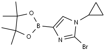 2-bromo-1-cyclopropyl-4-(4,4,5,5-tetramethyl-1,3,2-dioxaborolan-2-yl)-1H-imidazole Struktur