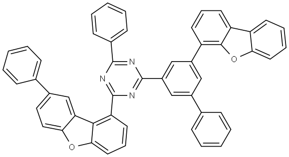 1,3,5-Triazine, 2-[5-(4-dibenzofuranyl)[1,1′-biphenyl]-3-yl]-4-phenyl-6-(8-phenyl-1-dibenzofuranyl)- Struktur