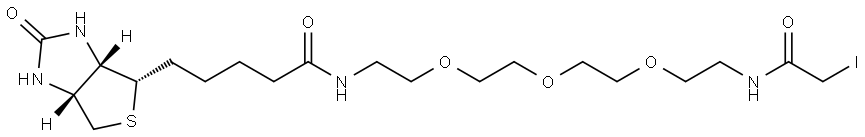 Biotin-PEG3-iodoacetamide Struktur