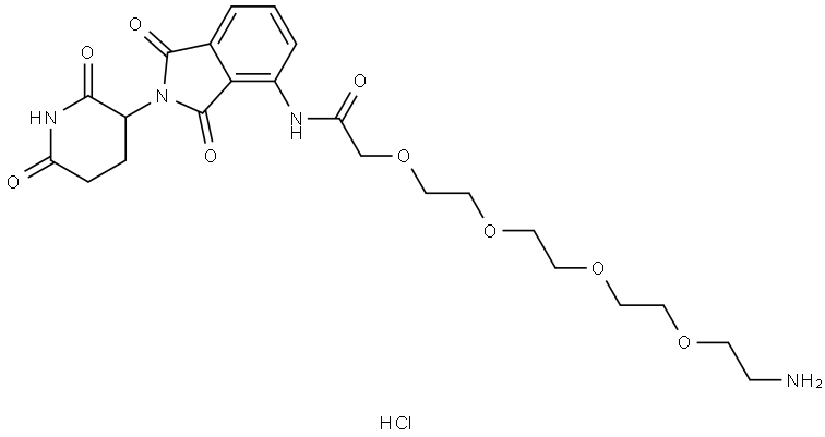 Pomalidomide-PEG4-NH2 hydrochloride Struktur