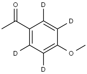 1-(4-methoxyphenyl-2,3,5,6-d4)ethan-1-one Struktur