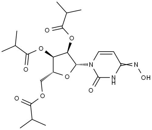 Uridine, 4-oxime, 2',3',5'-(2-methylpropanoate) Struktur