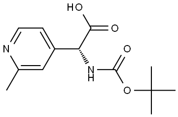 (R)-2-((tert-butoxycarbonyl)amino)-2-(2-methylpyridin-4-yl)acetic acid Struktur