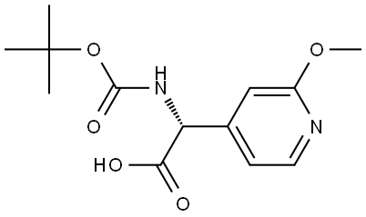 (R)-2-((tert-butoxycarbonyl)amino)-2-(2-methoxypyridin-4-yl)acetic acid Struktur