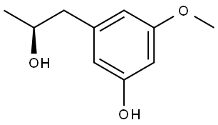 (S)-3-(2-hydroxypropyl)-5-methoxyphenol Struktur