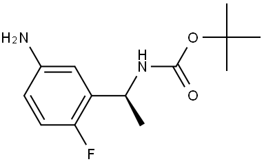 tert-butyl N-[(1S)-1-(5-amino-2-fluoro-phenyl)ethyl]carbamate Struktur