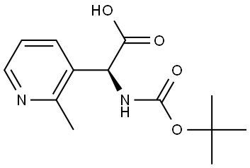 (S)-2-((tert-butoxycarbonyl)amino)-2-(2-methylpyridin-3-yl)acetic acid Struktur