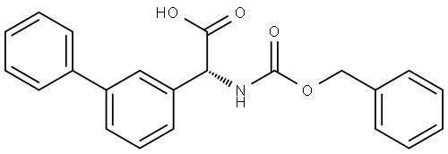 (R)-2-([1,1'-biphenyl]-3-yl)-2-(((benzyloxy)carbonyl)amino)acetic acid Struktur