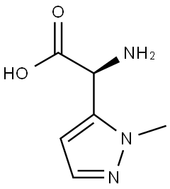 (S)-2-amino-2-(1-methyl-1H-pyrazol-5-yl)acetic acid Struktur