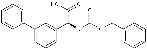 (S)-2-([1,1'-biphenyl]-3-yl)-2-(((benzyloxy)carbonyl)amino)acetic acid Struktur