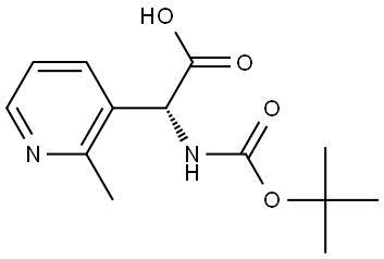 (R)-2-((tert-butoxycarbonyl)amino)-2-(2-methylpyridin-3-yl)acetic acid Struktur