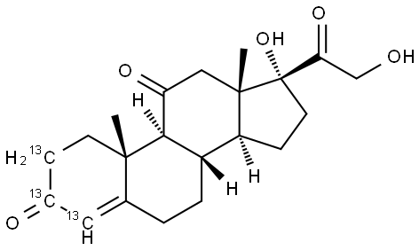 CORTISONE (2,3,4-13C3, 98%) CP 97% 100 UG/ML IN METHANOL Struktur