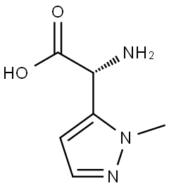 (R)-2-amino-2-(1-methyl-1H-pyrazol-5-yl)acetic acid Struktur