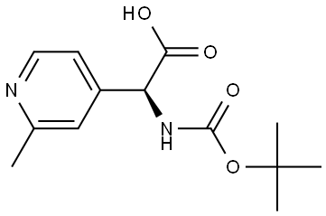 (S)-2-((tert-butoxycarbonyl)amino)-2-(2-methylpyridin-4-yl)acetic acid Struktur