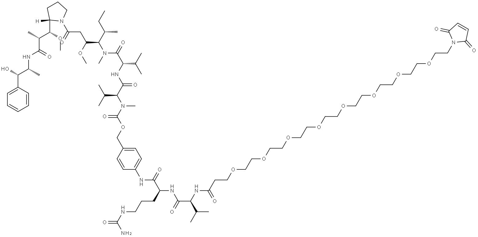 Mal-PEG8-Val-Cit-PAB-MMAE Struktur