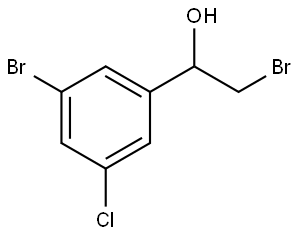 2-bromo-1-(3-bromo-5-chlorophenyl)ethan-1-ol Struktur