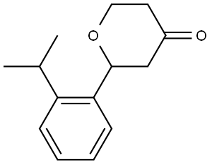 2-(2-isopropylphenyl)tetrahydro-4H-pyran-4-one Struktur