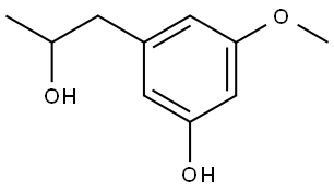 3-(2-hydroxypropyl)-5-methoxyphenol Struktur