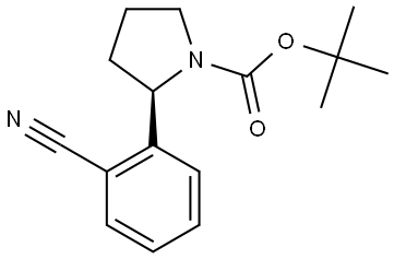 tert-butyl (R)-2-(2-cyanophenyl)pyrrolidine-1-carboxylate Struktur