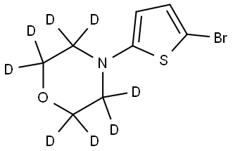 4-(5-bromothiophen-2-yl)morpholine-2,2,3,3,5,5,6,6-d8 Struktur