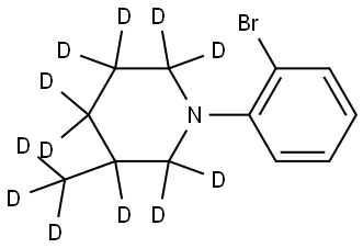 1-(2-bromophenyl)-3-(methyl-d3)piperidine-2,2,3,4,4,5,5,6,6-d9 Struktur