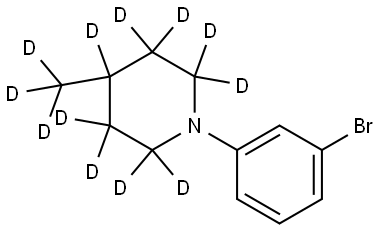 1-(3-bromophenyl)-4-(methyl-d3)piperidine-2,2,3,3,4,5,5,6,6-d9 Struktur