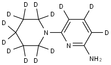 6-(piperidin-1-yl-d10)pyridin-3,4,5-d3-2-amine Struktur