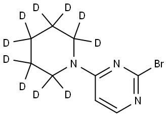 2-bromo-4-(piperidin-1-yl-d10)pyrimidine Struktur