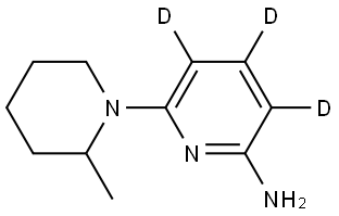 6-(2-methylpiperidin-1-yl)pyridin-3,4,5-d3-2-amine Struktur