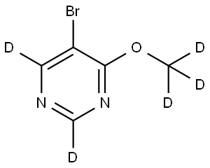 5-bromo-4-(methoxy-d3)pyrimidine-2,6-d2 Struktur