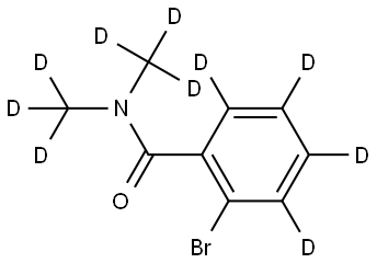 2-bromo-N,N-bis(methyl-d3)benzamide-3,4,5,6-d4 Struktur