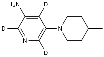 5-(4-methylpiperidin-1-yl)pyridin-2,4,6-d3-3-amine Struktur