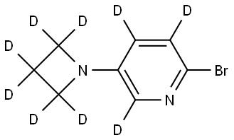 5-(azetidin-1-yl-d6)-2-bromopyridine-3,4,6-d3 Struktur