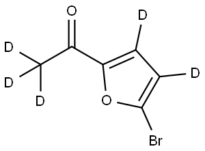 1-(5-bromofuran-2-yl-3,4-d2)ethan-1-one-2,2,2-d3 Struktur