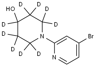 1-(4-bromopyridin-2-yl)piperidin-2,2,3,3,4,5,5,6,6-d9-4-ol Struktur