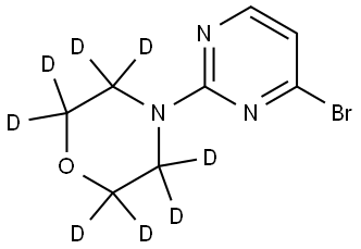 4-(4-bromopyrimidin-2-yl)morpholine-2,2,3,3,5,5,6,6-d8 Struktur