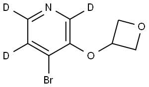 4-bromo-3-(oxetan-3-yloxy)pyridine-2,5,6-d3 Struktur