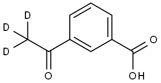 3-(acetyl-d3)benzoic acid Struktur