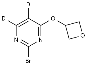 2-bromo-4-(oxetan-3-yloxy)pyrimidine-5,6-d2 Struktur