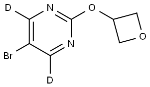 5-bromo-2-(oxetan-3-yloxy)pyrimidine-4,6-d2 Struktur